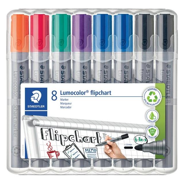 Staedtler 8 356 WP8 X Flipchart-Marker farbsortiert 2,0 mm (8x) (356 WP8 X)