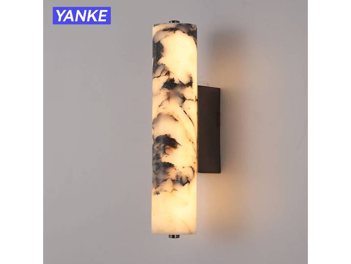 Applique murale moderne en marbre pour chambre à coucher chevet italien noir luxe pierre naturelle applique murale salon couloir décor applique murale