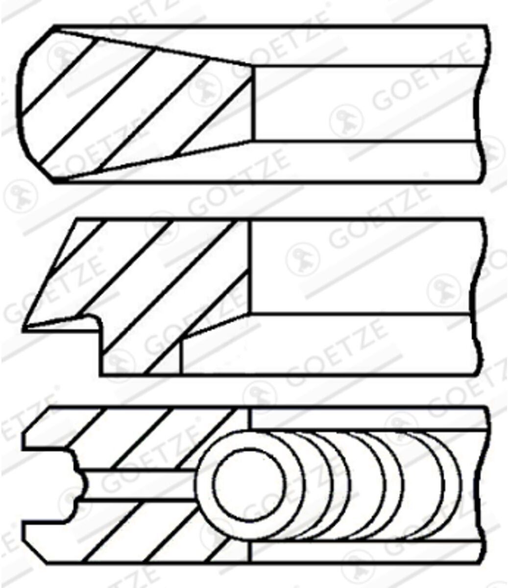 Kolbenringsatz GOETZE ENGINE 08-428000-00