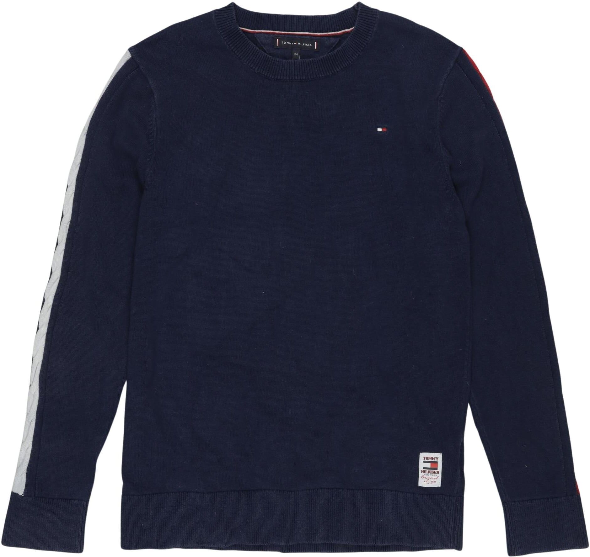 Tommy Hilfiger Mädchen Pullover, Marineblau, Gr. EU 164, Baumwolle - Second Hand