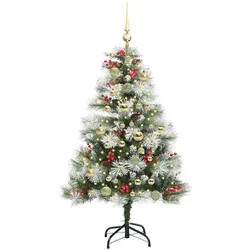vidaXL, Weihnachtsbaum, Greta (mit LEDs und goldenen Kugeln) (120 cm)