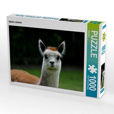 CALVENDO Puzzle Alpaka Lächeln | 1000 Teile Lege-Größe 64x48cm Foto-Puzzle für glückliche Stunden