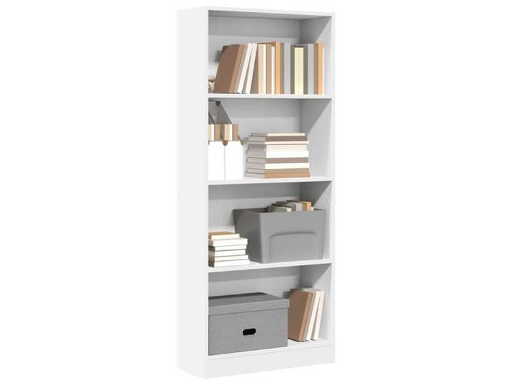 Bibliothèque blanc 60x24x143 cm bois d'ingénierie étagère à livres porte-livres support à livres armoire de 857812
