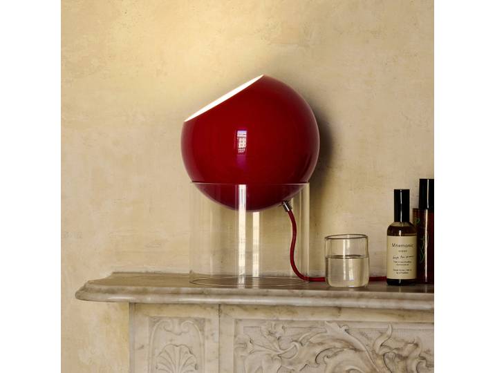 lampe de table Topan VP13 rouge vermillon E27 - &Tradition - Salon / séjour - Design - Aluminium - À ampoule unique