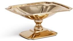 Zodax Lucente Polished Stainless Steel Footed Serving Dish