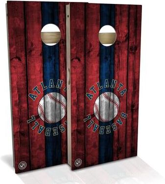 Skip's Garage Atlanta Baseball Outdoor Cornhole Board Set