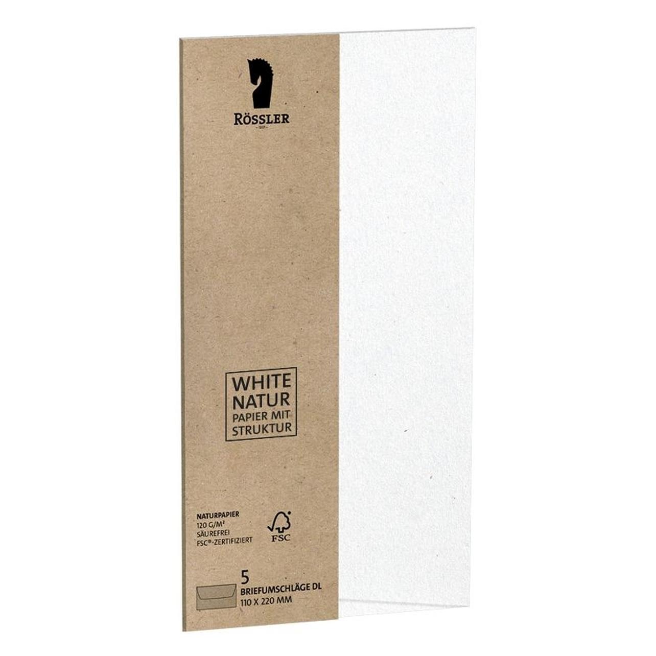 Rössler Briefhülle Terra 5ST Cotton (110 x 220 mm, dl, 5x) (1144002627)