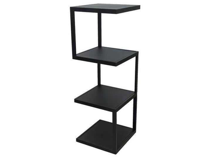 Carryhome Regal, Schwarz, Metall, 4 Fächer, 25x72x25 cm, Wohnzimmer, Regale, Bücherregale