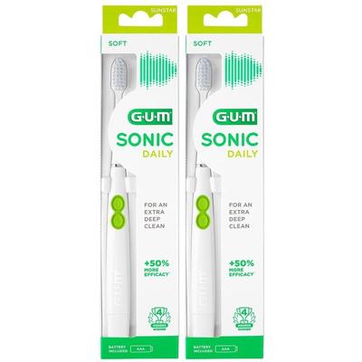 GUM Sonic Daily ZB Weiss x2 2x1 St Zahnbürste