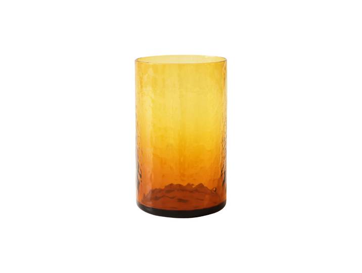 HK LIVING - Verre Tube - Orange - Verre texturé