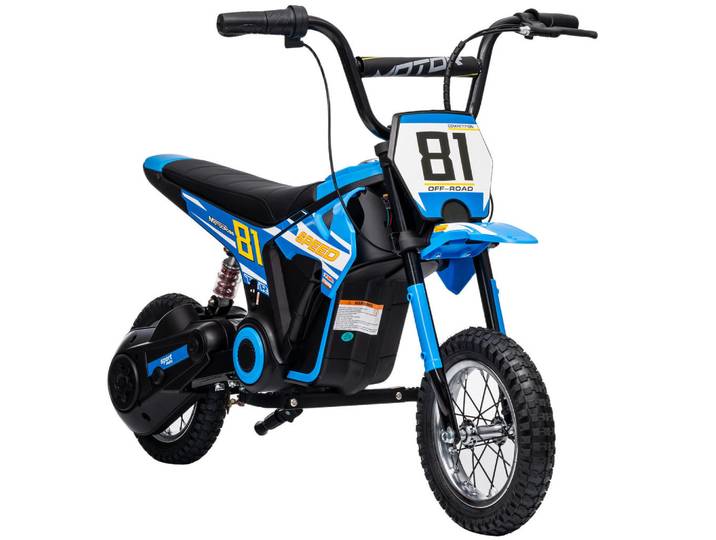 Aiyaplay Kinder-Motocross Kunststoff Metall Blau, 64x76.5x119 cm, unisex, Freizeit & Co, Gartenspielzeug, Kinder-Elektrofahrzeuge