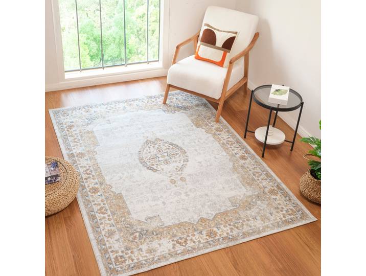 Teppich LIVABLISS MORAIRA , beige (mehrfarbig), B:200cm H:5,1mm L:275cm, Polyester, Teppiche, Teppich