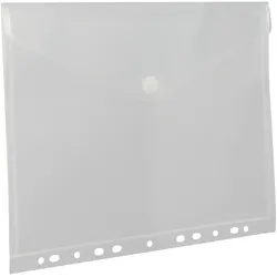 10 Dokumententaschen A4, abheftbar, diagonal gestreift, PP, transparent