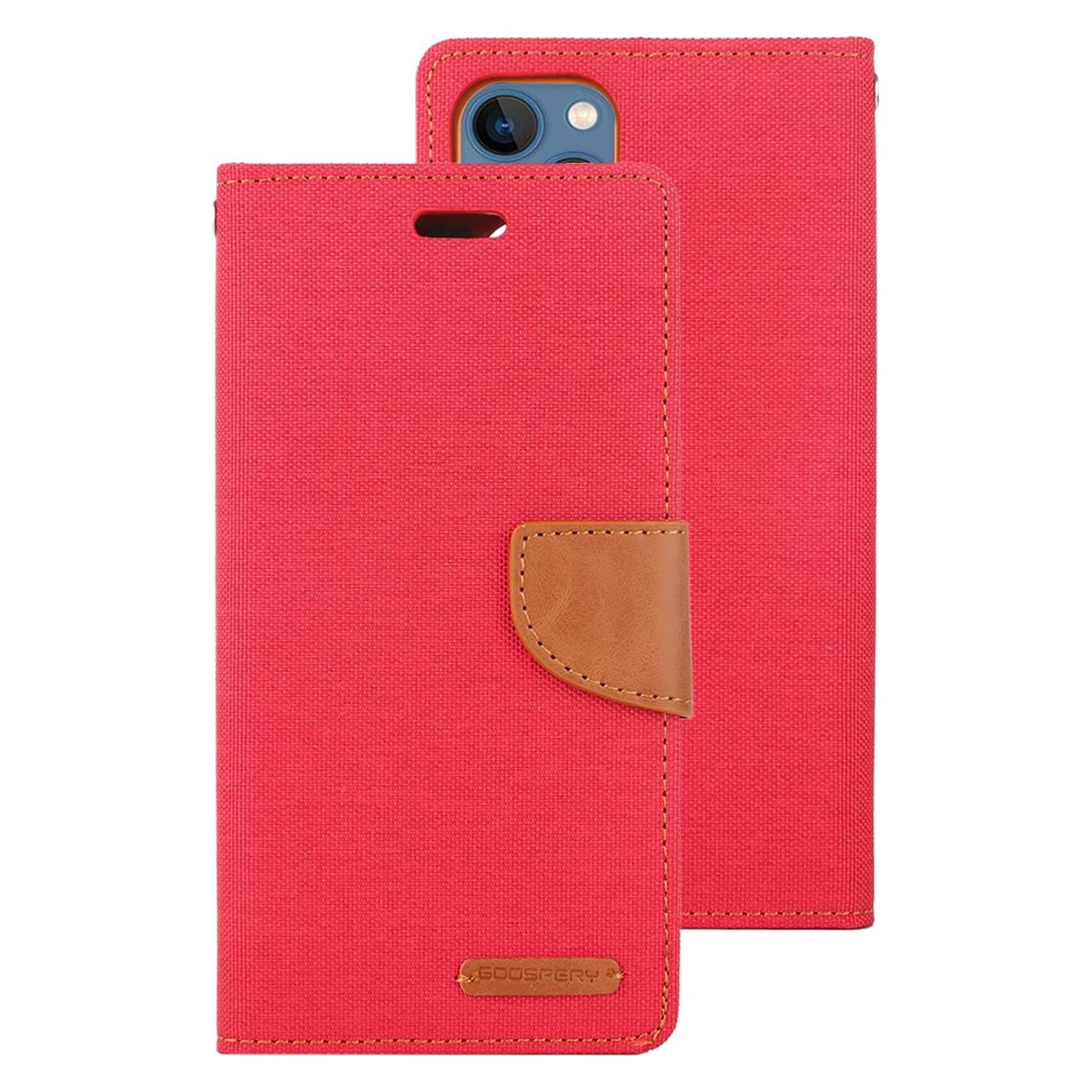 Mercury iPhone 14 Plus - Canvas Stoff Etui rot (Apple iPhone 14 Plus) (EDA003459102A)