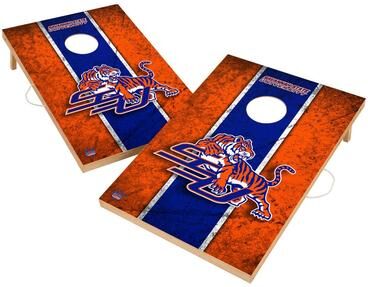 Skip's Garage Vintage Savannah State University Tigers Regulation 2x4 Cornhole Set