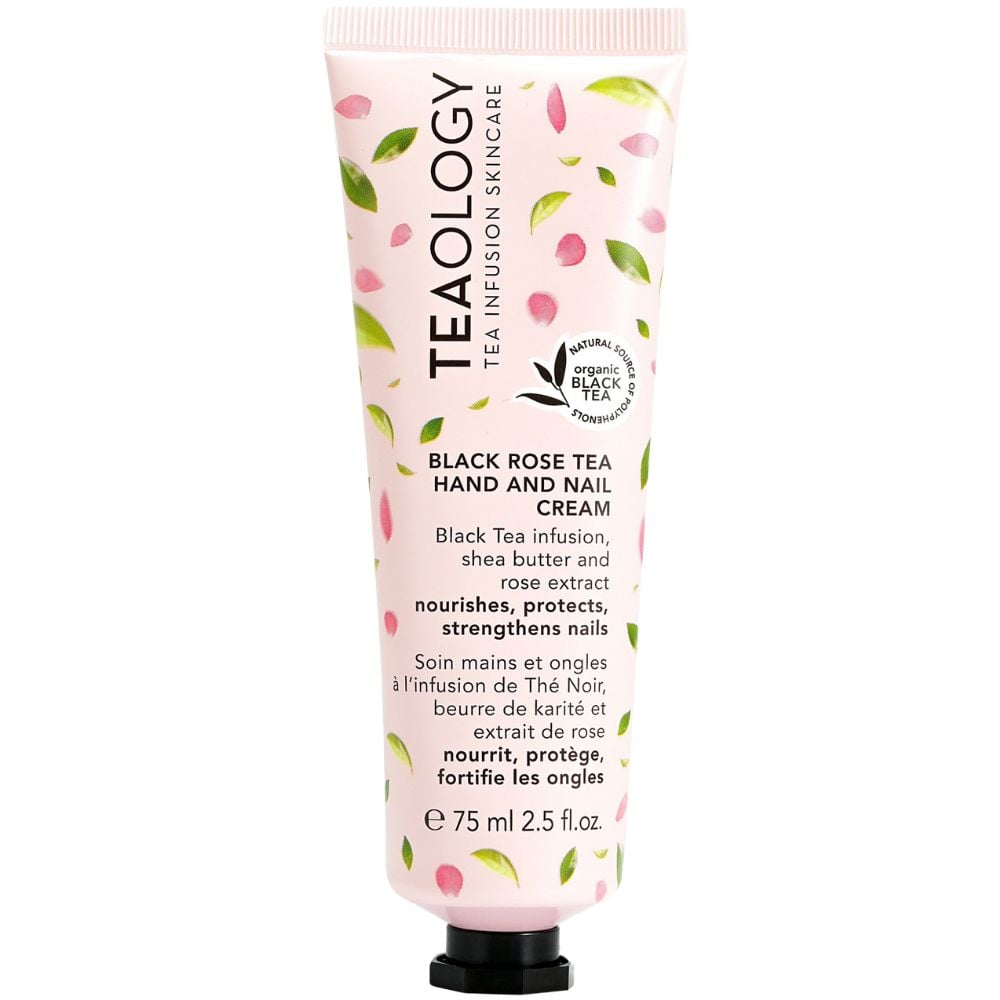 Teaology Black Rose Tea Hand and Nail Cream Nourishes and Strenghtens Nails 75mL