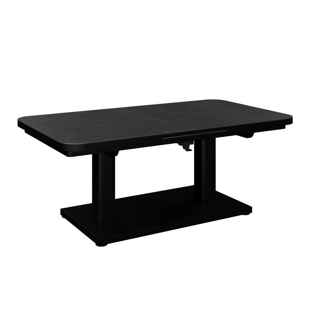 Amatio Gartentisch , Anthrazit , Stein , rechteckig , eckig , 80x53-76x140-180 cm , ausziehbar, höhenverstellbar , Gartenmöbel, Gartentisch, Gartentische ausziehbar