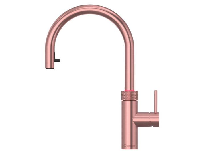 Quooker Küchenarmatur Flex Round, Kupfer, Metall, 4.6x40x25.6 cm, Made in Europe, flexible Anschlussschläuche, herausziehbarer Auslauf, Keramikkartusche, Kindersicherung, Trinkwassersystem, für kochendes Wasser geeignet, Sprudelwasser geeignet, Küchen, Küchenausstattung, Küchenarmaturen