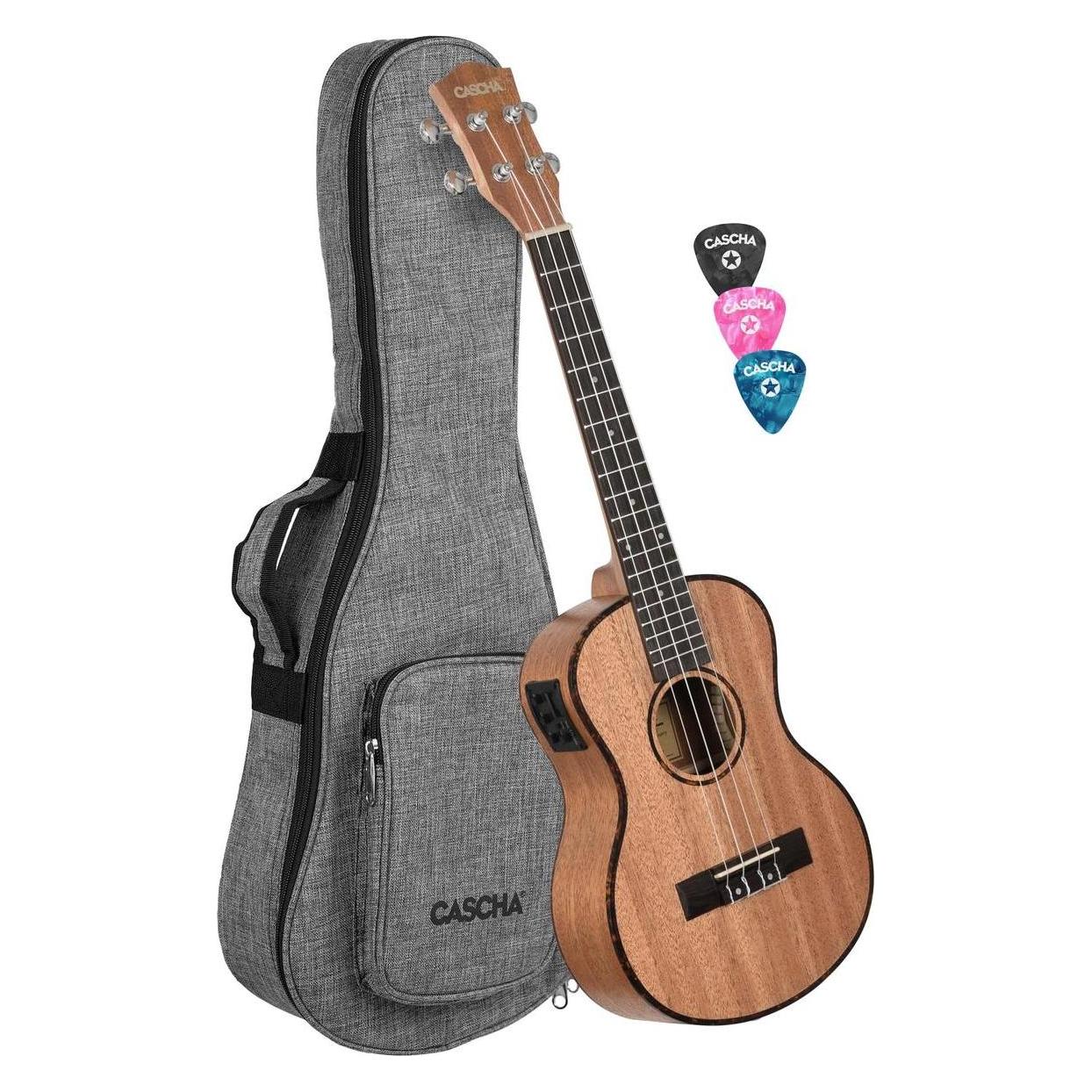 Cascha HH2048E Premium Mahogany E/A tenor ukelele set (Tenor) (37963501)