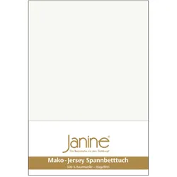 Janine Spannbetttuch Mako-Feinjersey 5007 ecru 100x200 cm