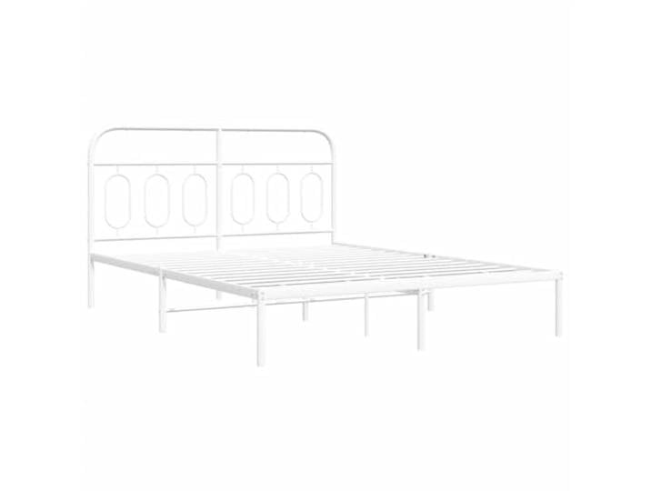 KTHLBRH Bettgestell aus Stahl, weiß, 140 x 200 cm, mit Kopfteil Lattenrost inklusive, Stauraum unter der Aufbewahrung, Rückenstütze zum Lesen