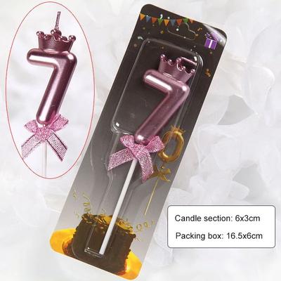 Uplift Treasures Rose Gold Crown Bow Number Birthday Candle 0 To 9 rose Gold 7