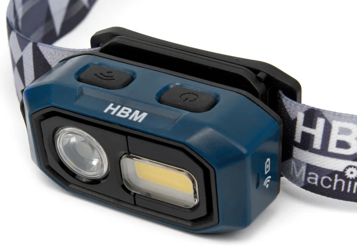 HBM lampe frontale rechargeable avec détecteur de mouvement 480 lumens, 3 fonctions, réglable