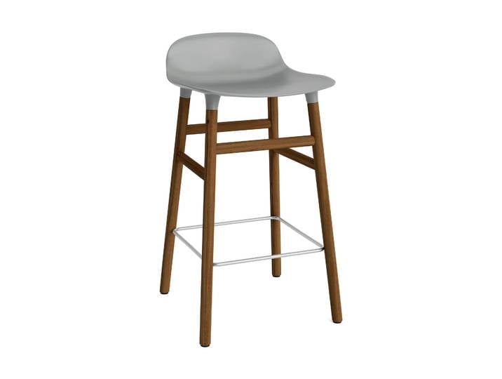 Normann Copenhagen Form Chair Barstuhl valnötsBeine Grau
