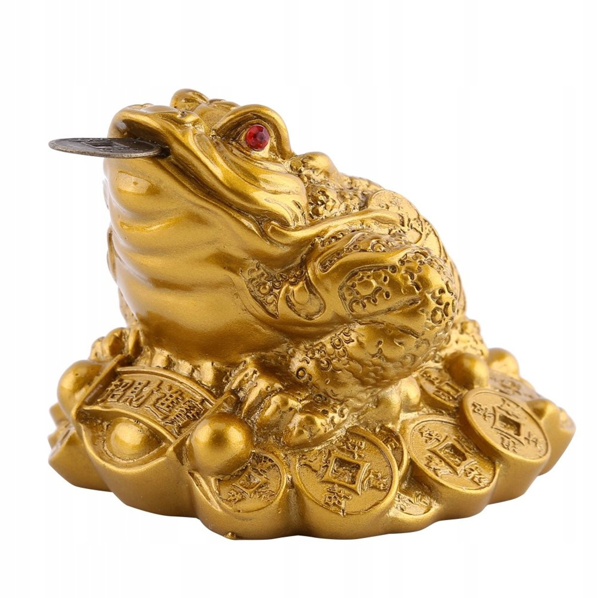 Feng Shui Gouden Geldkikker met Munt voor Rijkdom en Geluk