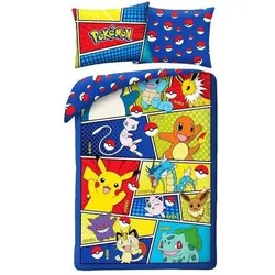 Procos, Kinderbettwäsche, Pokemon-Bettdecke 140×200 cm, 70×90 cm (200 x 140 cm, 90 x 70 cm)