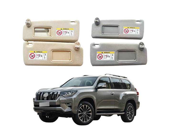 AH48 pour Toyota Land Cruiser Prado pare-soleil KDJ155/KDJ150 2010-2023 Compatible avec miroir de maquillage 7431060 C40A3 7432060 D40B0
