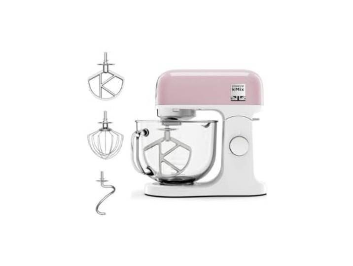 Kenwood kMix Editions KMX754APP, Standmixer mit 5L Glasschüssel, Metallgehäuse, 3-teiliges Patisserie-Set und Spritzschutz Inklusive, Variable Geschwindigkeit, Sicherheitssystem, 1000W, Pastellrosa