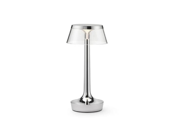 Flos - Bon jour Unplugged Akku-Tischleuchte, Color Tune, chrome