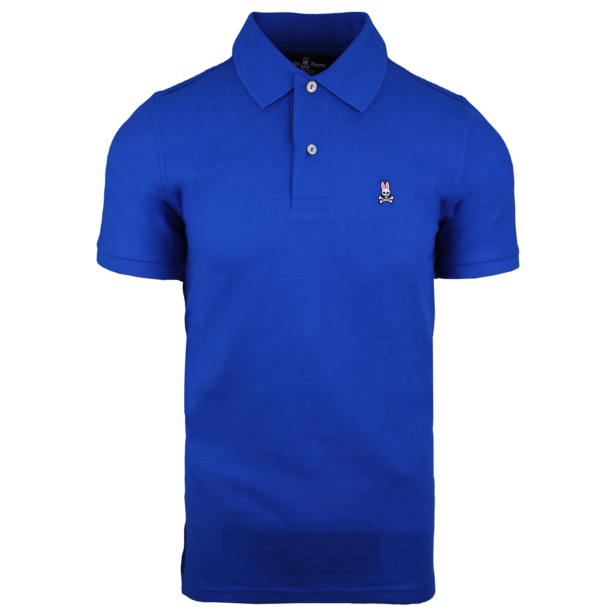 Psycho Bunny Klassieke Polo Korte Mouw Blauw Heren Katoenen Top B6K001B1PC LAPIS