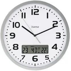 Hama Wanduhr Moorea 00185878 30cm silber