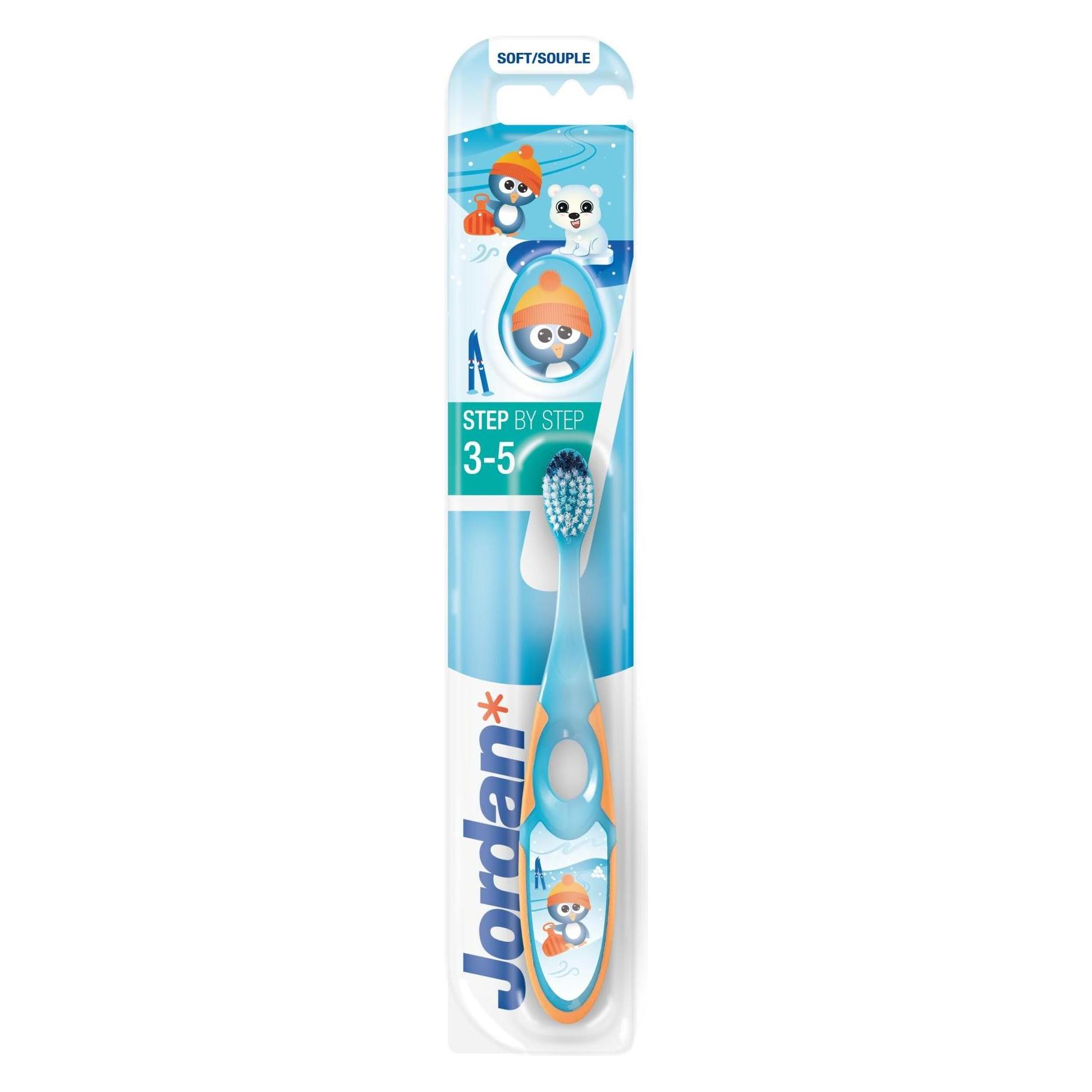 Jordan Step By Step toothbrush for children 3-5 years Soft 1pcs. (Weich, 1x) (7038516220202)