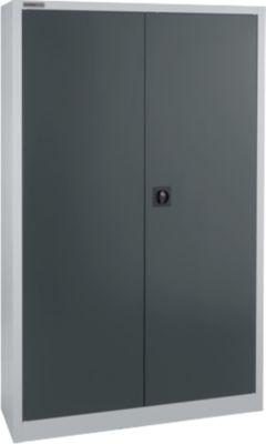 Schäfer Shop Select Materialschrank MS 2412, H 1935 mm, Leergehäuse, weißaluminium RAL 9006// RAL 7016 anthrazitgrau