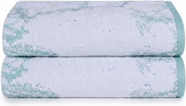Blue Nile Mills 2-Piece Cotton Bath Sheet Set - Absorbent Spa Quality Oversized Towels