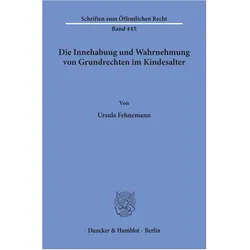 Die Innehabung und Wahrnehmung von Grundrechten im Kindesalter., Fachbücher von Ursula Fehnemann