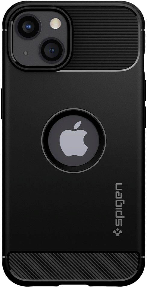 iPhone 13 Spigen Rugged Armor Bagside Cover - Sort