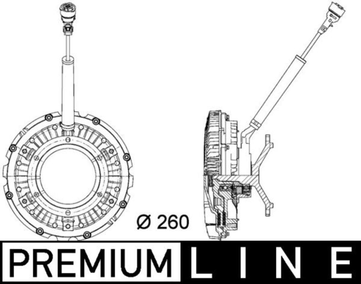 Kupplung, Kühlerlüfter MAHLE CFC 90 000P