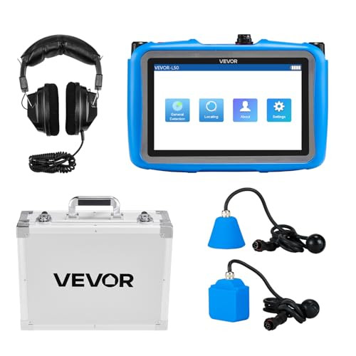 VEVOR Waterlekdetector voor binnenruimtes met 7-inch touchscreen, 1 Hz - 10.000 Hz, blauw