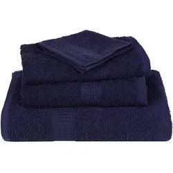 vidaXL, Handtücher, Saunatücher 4 Stk. Marineblau 80x200 cm 360 g/m2 100% Baumwolle (80 x 200 cm)