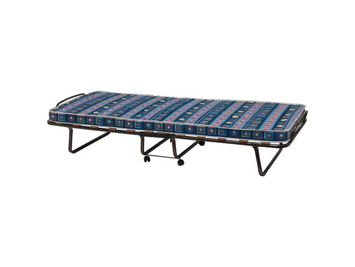 Klappbett mit Matratze + Rollen 80x185 cm Graz Schwarz