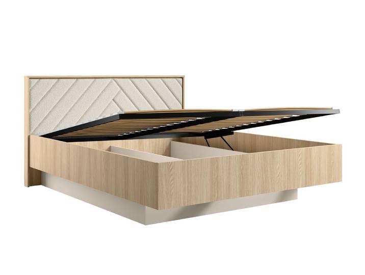 Lit coffre Villa Chene/beige - Basika