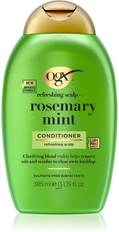 OGX Rosemary Mint après-shampoing nettoyant pour cheveux gras 385 ml