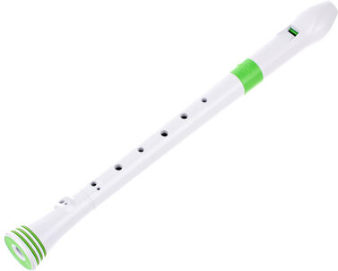Nuvo Soprano Recorder white-green Weiß