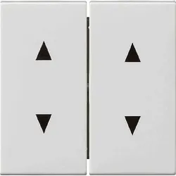 Gira System 55 Wippe 2t, Symbol Jalousie, reinweiß, glänzend, Symbol Pfeile, 115003