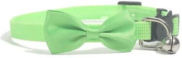 Uplift Essentials Adjustable Bow Bell Cat Collar Necklace fluorescent Green