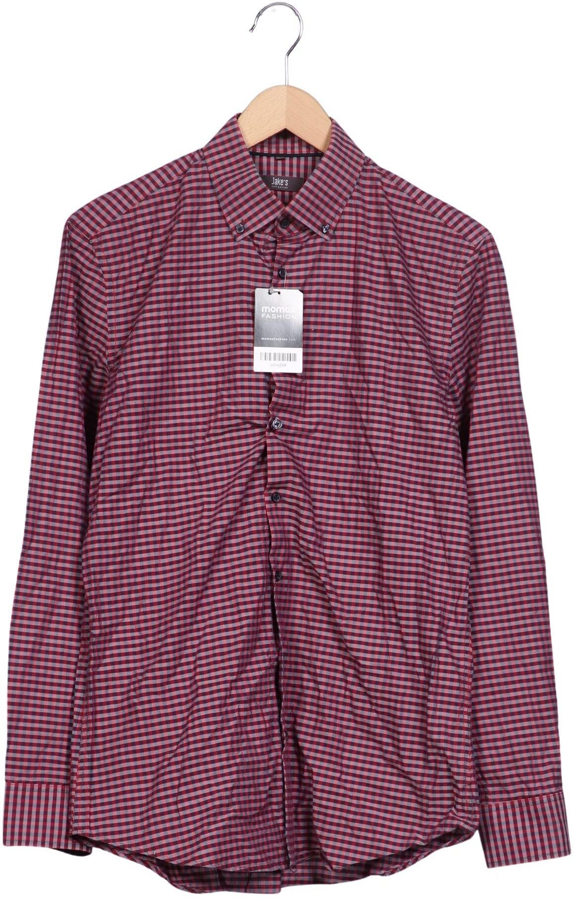 Jake s Herren Hemd, Rot, Gr. 39, Baumwolle - Second Hand